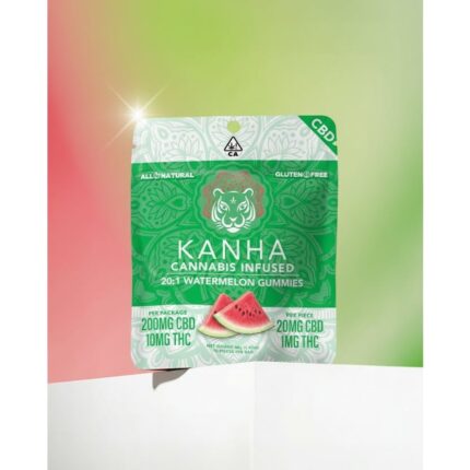 KANHA
20:1 Watermelon | CBD:THC | 200mg CBD/10mg THC | 10-pack